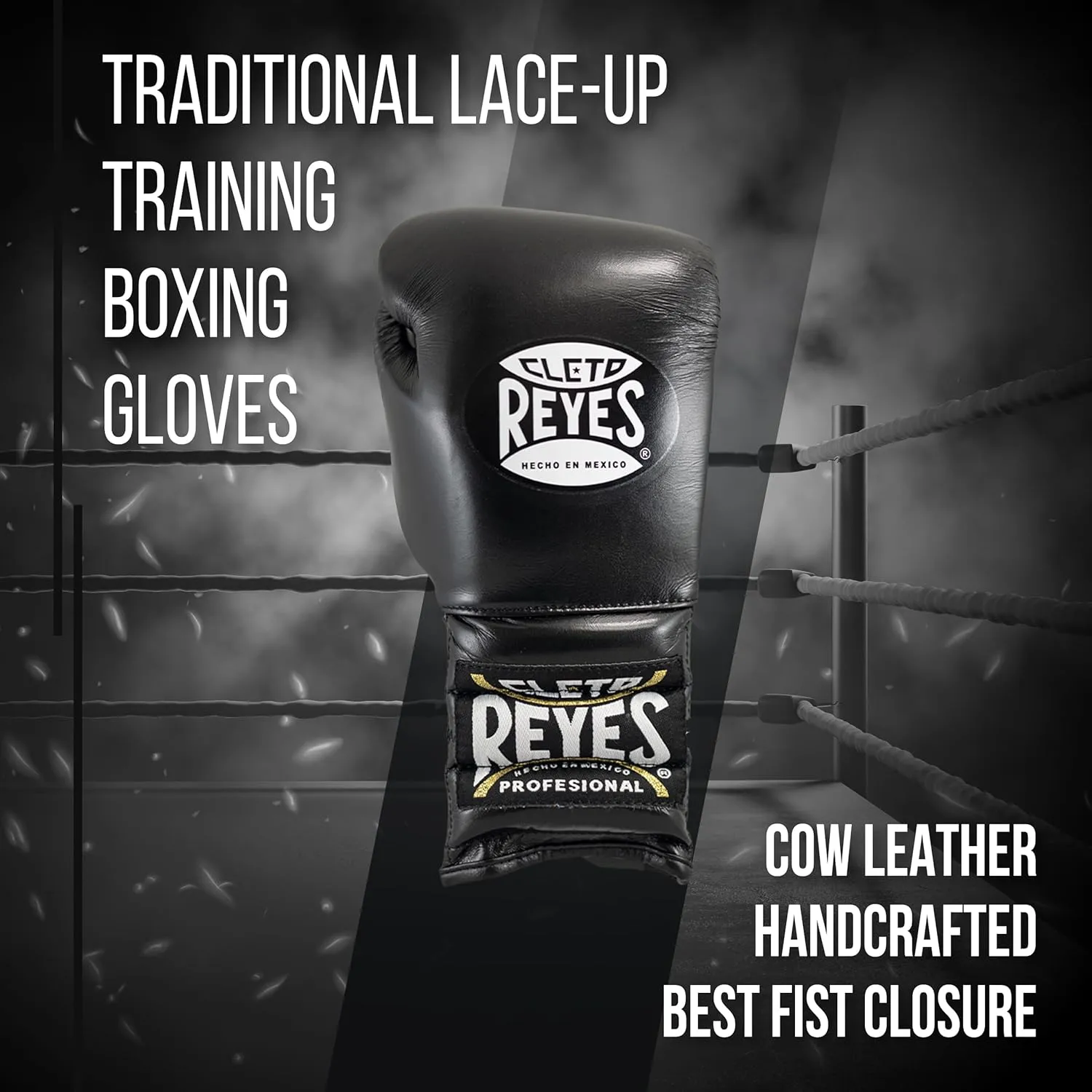 CLETO REYES Traditional Professional Boxing Gloves with Laces for Training, Sparring and Heavy Punching Bags for Men and Women, MMA, Kickboxing, Muay Thai