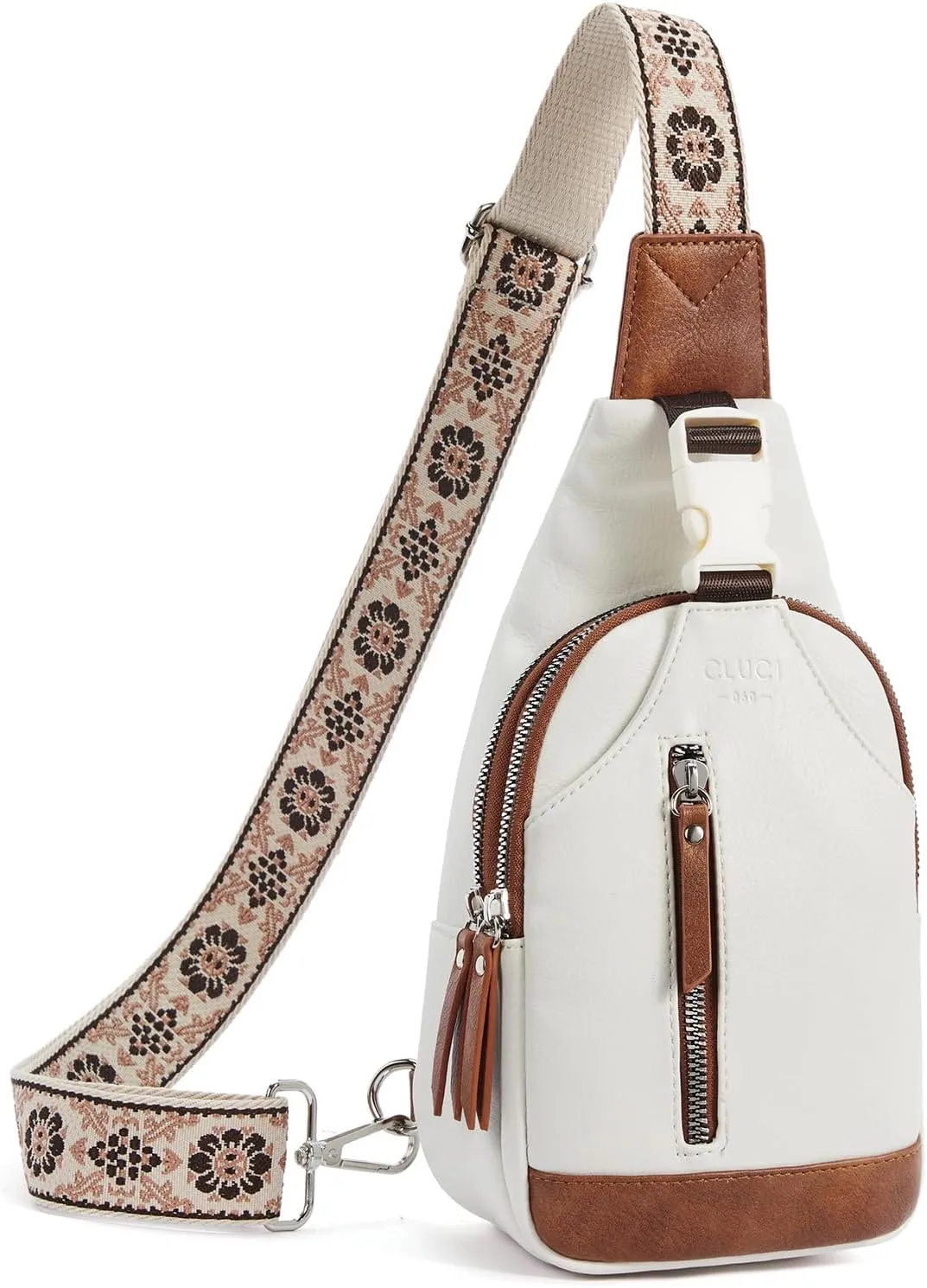 CLUCI Small Sling Bag for Women Vegan Leather Crossbody Chest Bags Trendy, Women's Fanny Pack