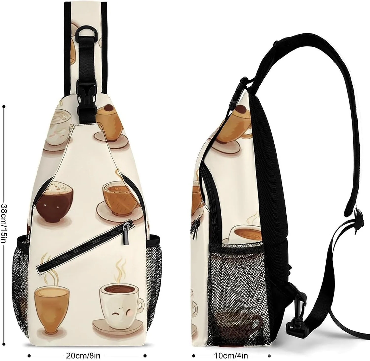 Colorful Spring Flowers Crossbody Bag, Sling Bag, Sling Backpack, Belt Bags for Travel Outdoors Hiking
