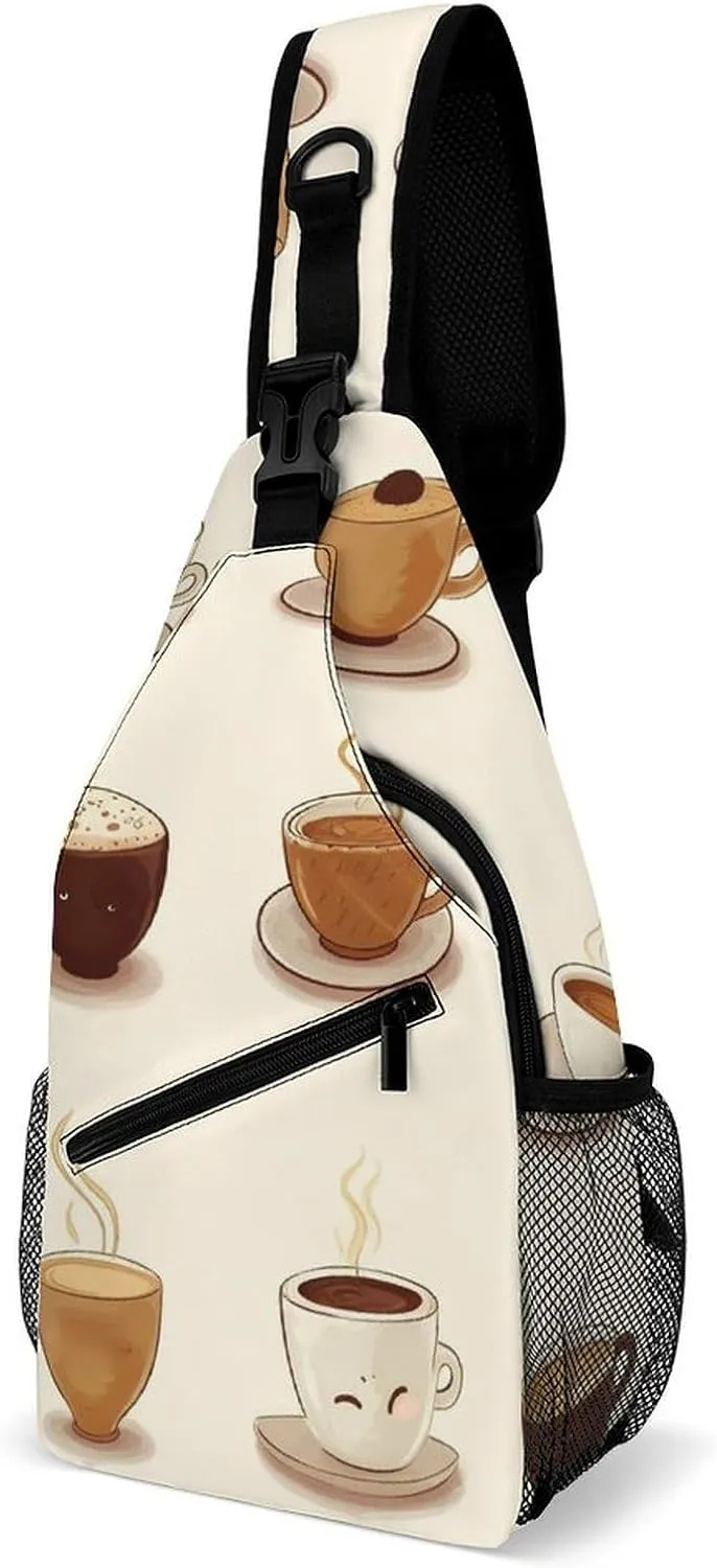 Colorful Spring Flowers Crossbody Bag, Sling Bag, Sling Backpack, Belt Bags for Travel Outdoors Hiking