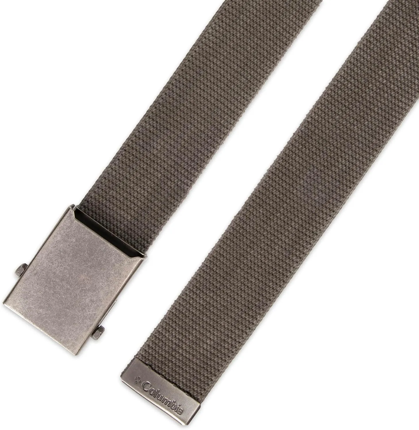 Columbia Unisex-Adult Military Web Belt-Adjustable One Size Cotton Strap and Metal Plaque Buckle