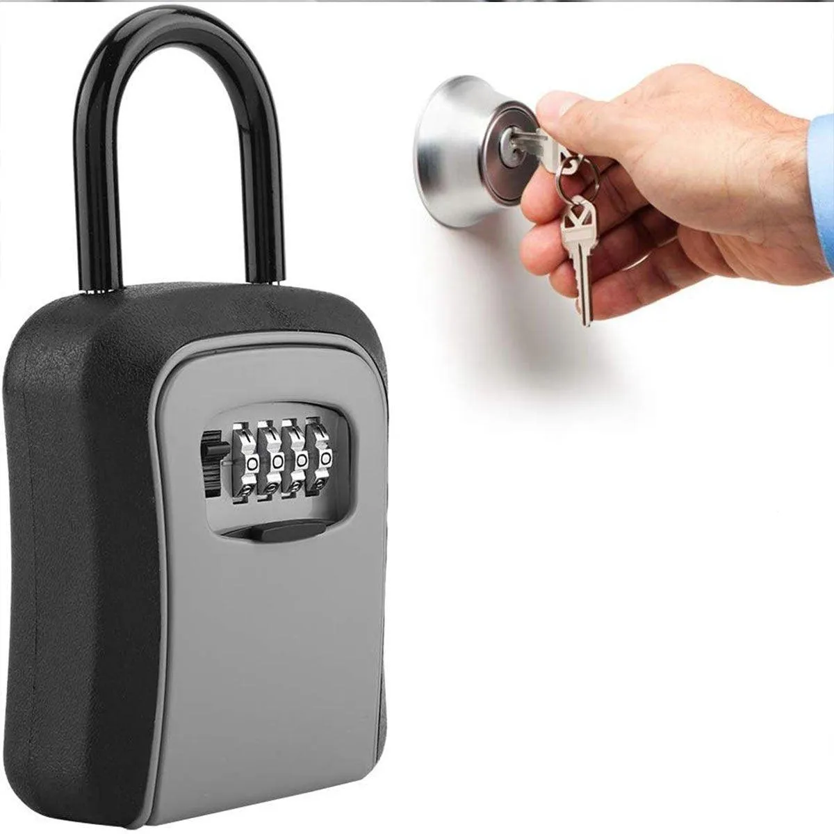 Combination Lock with Hook Heavy Duty Secure Lock for Storage Cabinets and Doors