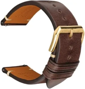 Compatible With Men's Leather Strap Quick Release 20mm 22mm 24mm Black Brown Strap