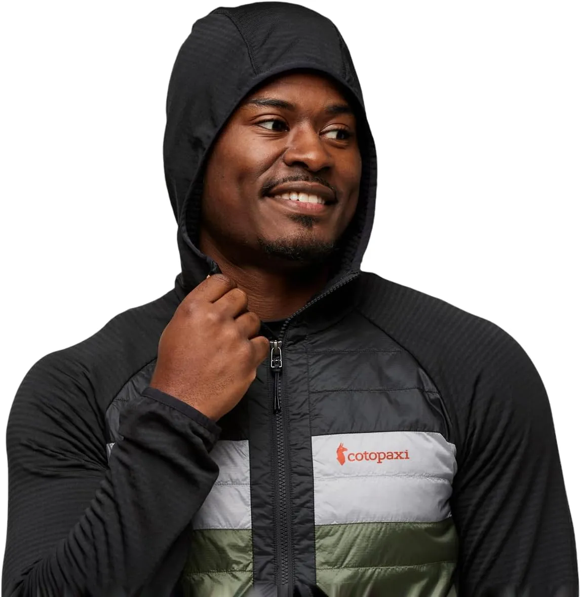 Cotopaxi Men's Capa Hybrid Insulated Hooded Jacket, Black/Fatigue