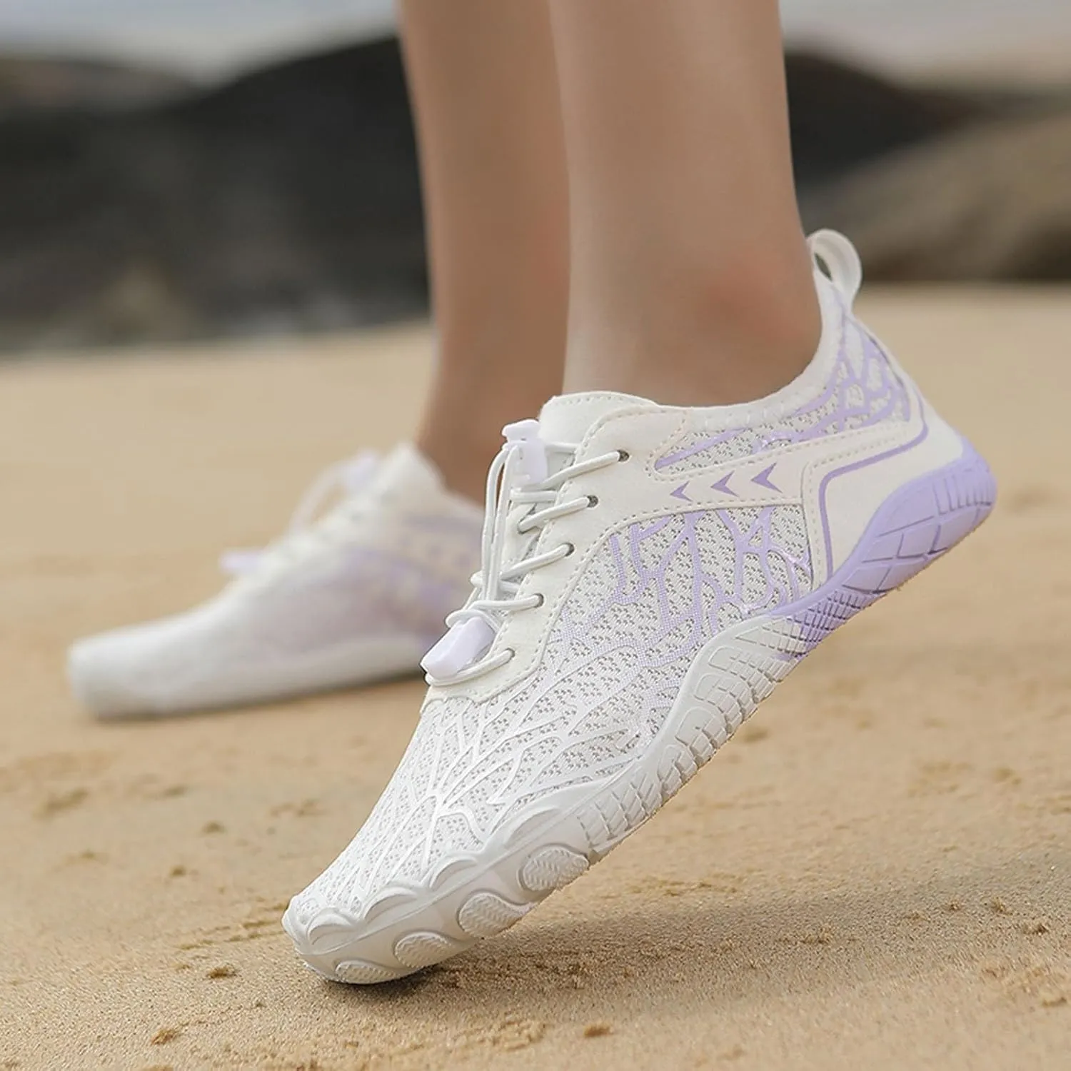 Couples All Seasons Five Finger Water Shoes Swimming Shoes Men and Women Platform Athletic Shoes for Women
