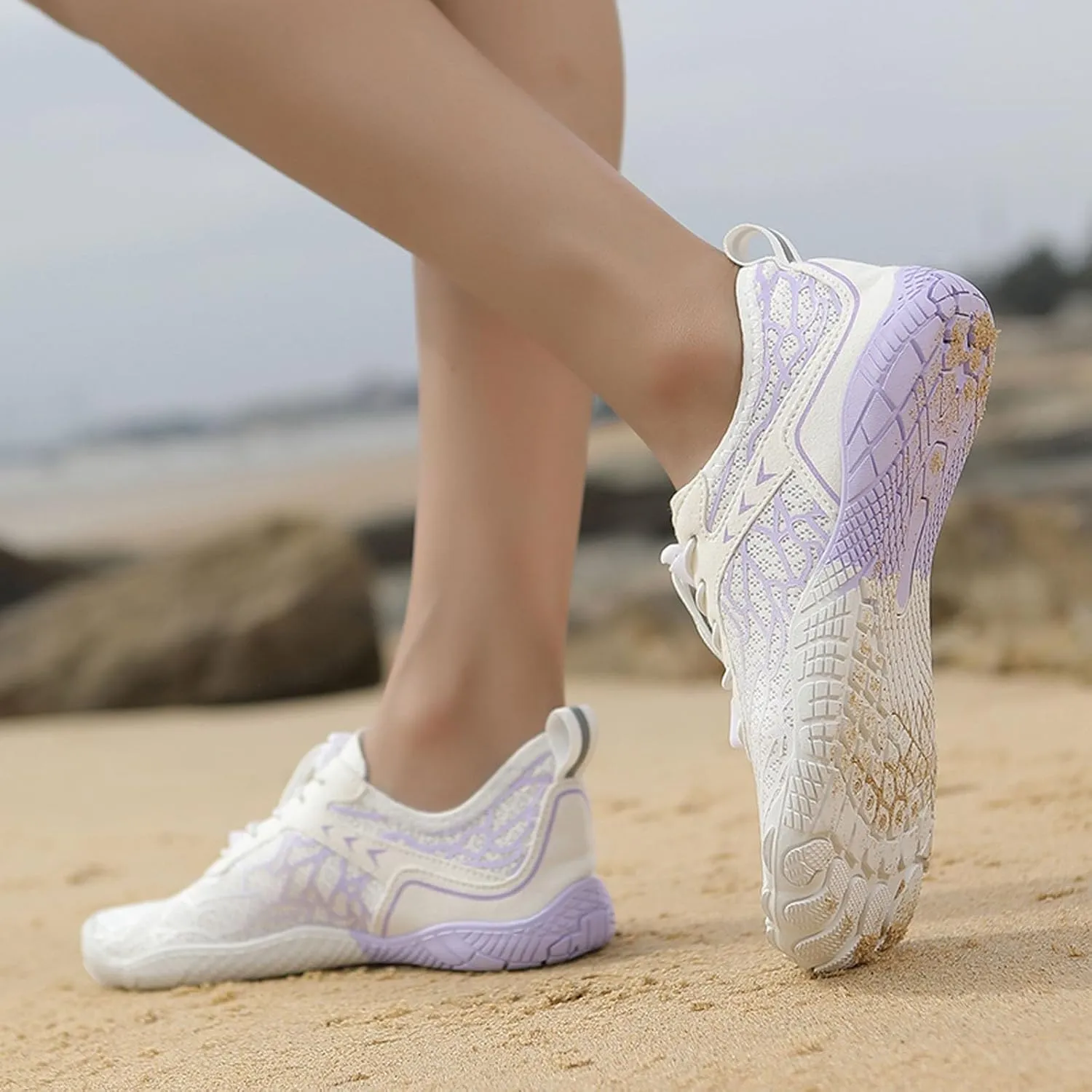 Couples All Seasons Five Finger Water Shoes Swimming Shoes Men and Women Platform Athletic Shoes for Women