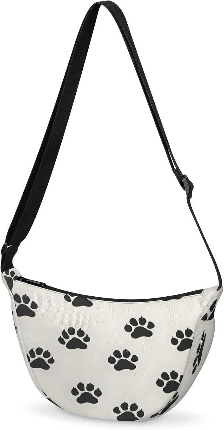 Crescent Crossbody Bag for Women Men, Lightweight Small Sling Hobos Dumpling Bag Crescent Purse, Crescent Moon Bags