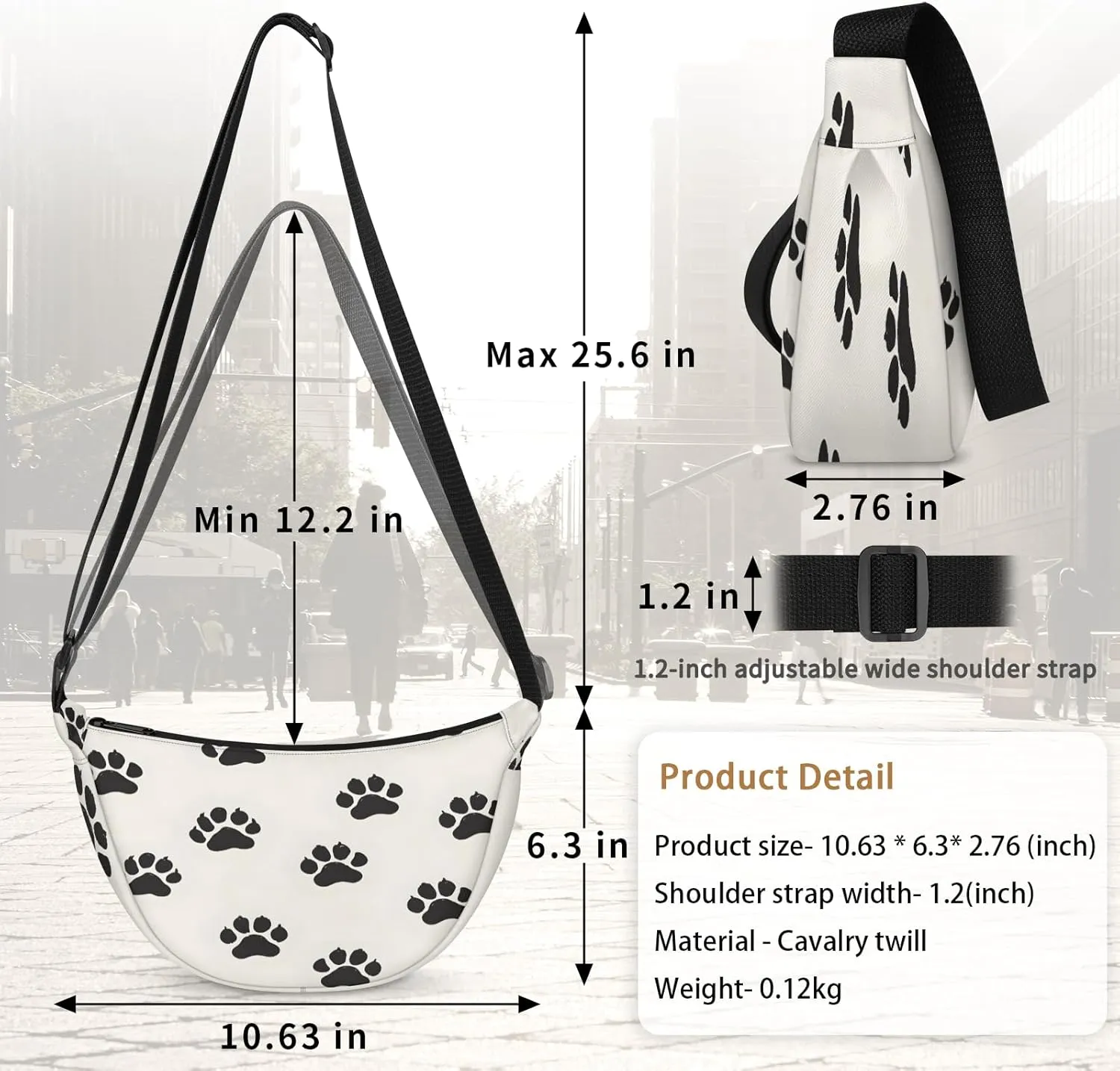 Crescent Crossbody Bag for Women Men, Lightweight Small Sling Hobos Dumpling Bag Crescent Purse, Crescent Moon Bags