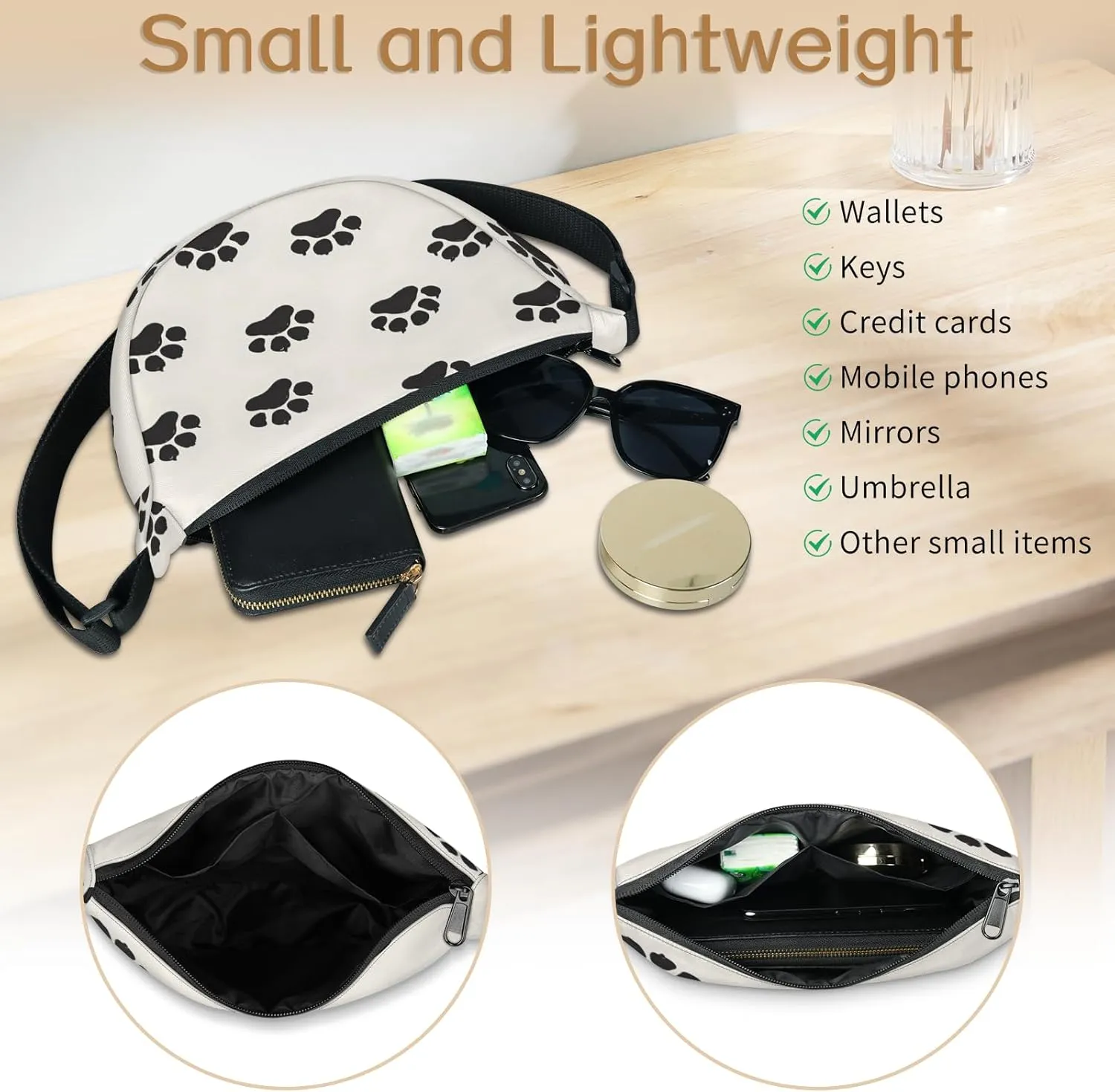 Crescent Crossbody Bag for Women Men, Lightweight Small Sling Hobos Dumpling Bag Crescent Purse, Crescent Moon Bags