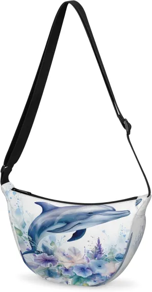 Crossbody Bag for Women Men, Lightweight Small Sling Hobos Dumpling Bag Crescent Purse, Crescent Moon Bag
