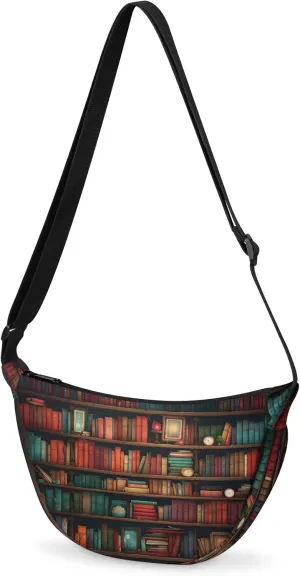 Crossbody Bag for Women Men, Lightweight Small Sling Hobos Dumpling Bag Crescent Purse, Crescent Moon Bag