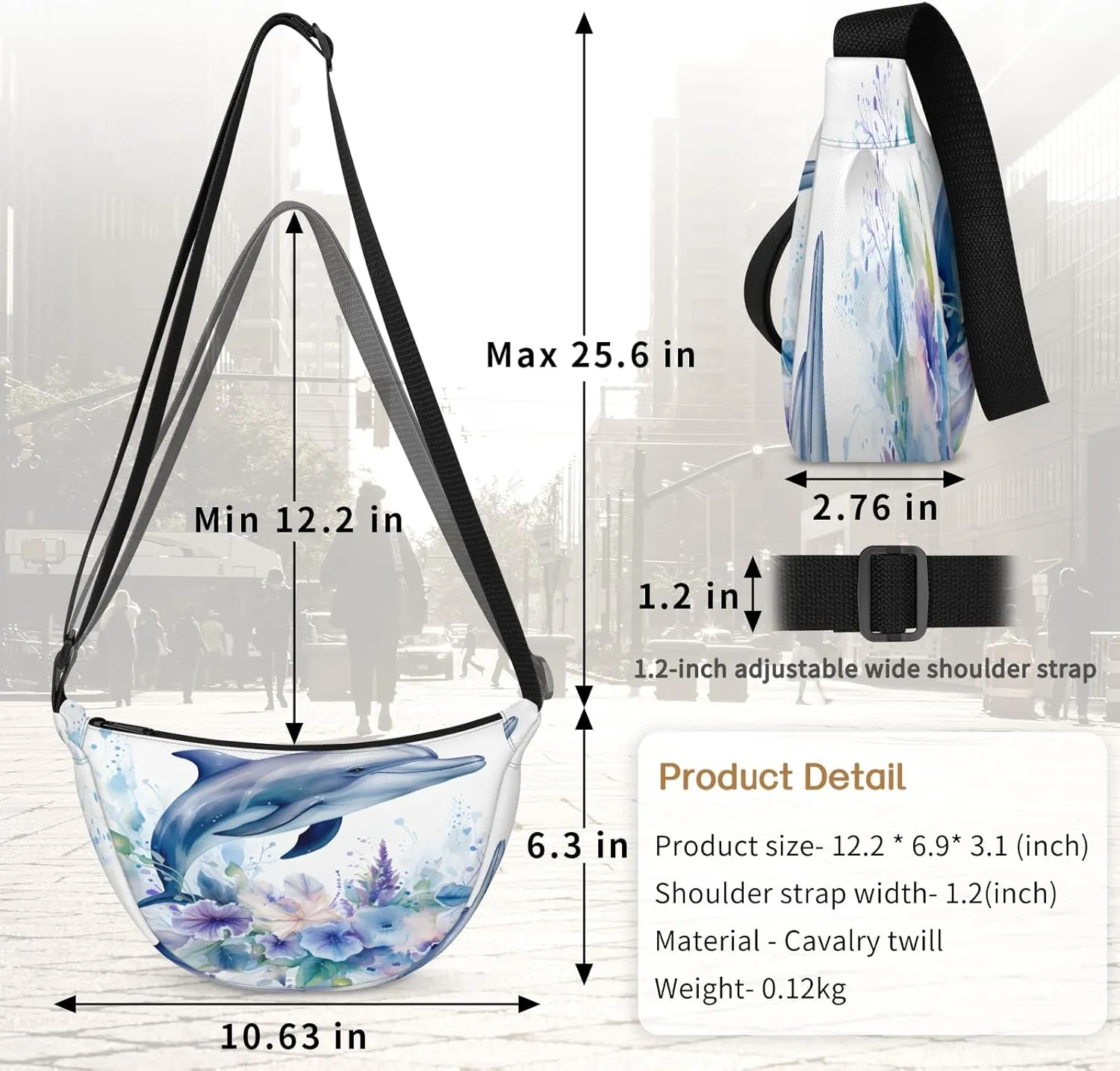 Crossbody Bag for Women Men, Lightweight Small Sling Hobos Dumpling Bag Crescent Purse, Crescent Moon Bag