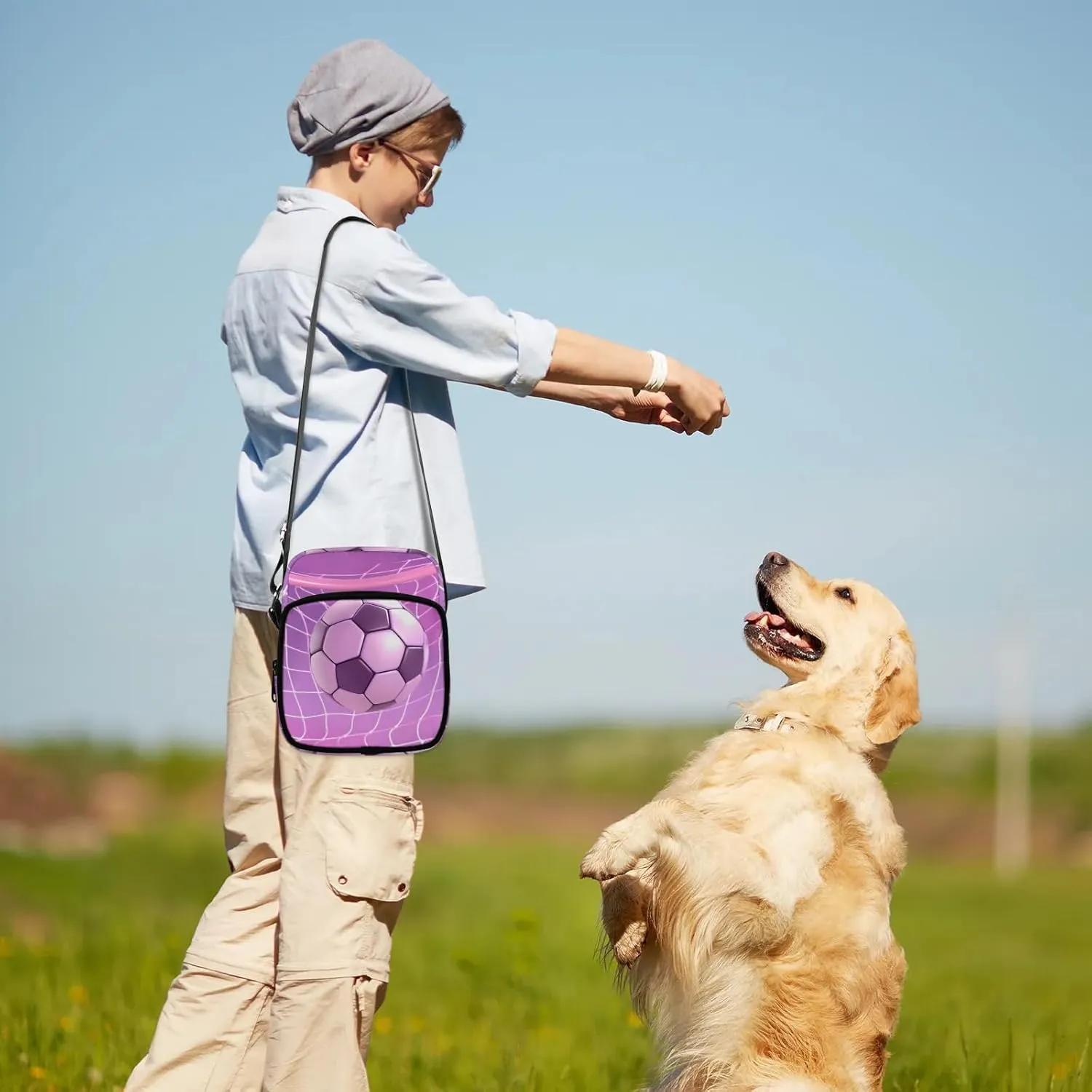 Crossbody Bag Small Sling Backpack Cute Football Shoulder Bags Chest Pack Cross Body Daypack Artistic Football Belt Purses for Travel Cycling Skating