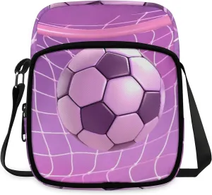 Crossbody Bag Small Sling Backpack Cute Football Shoulder Bags Chest Pack Cross Body Daypack Artistic Football Belt Purses for Travel Cycling Skating