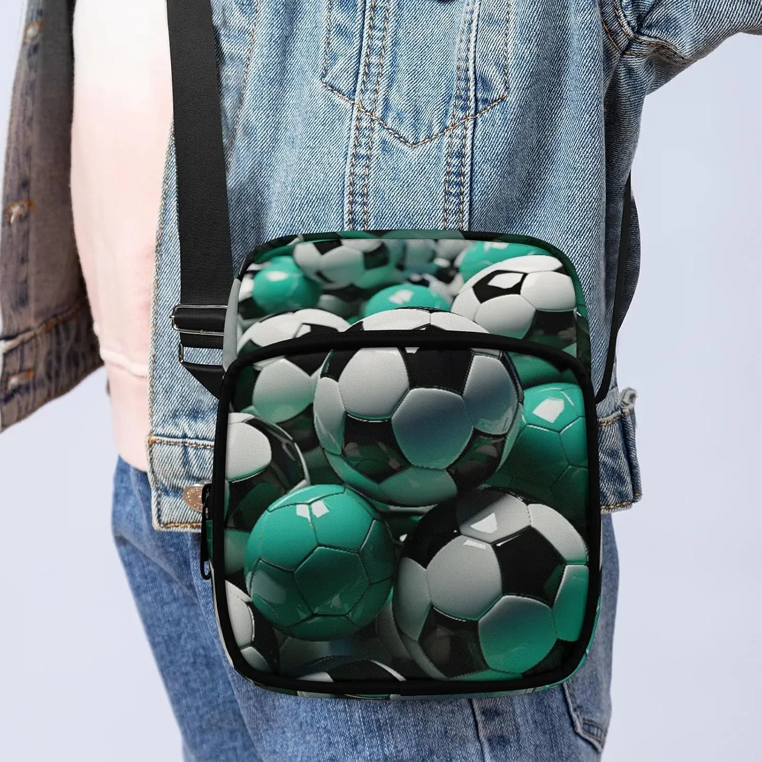 Crossbody Bag Small Sling Backpack Shoulder Bags Chest Pack Cross Body Daypack Artistic Football Belt Purse