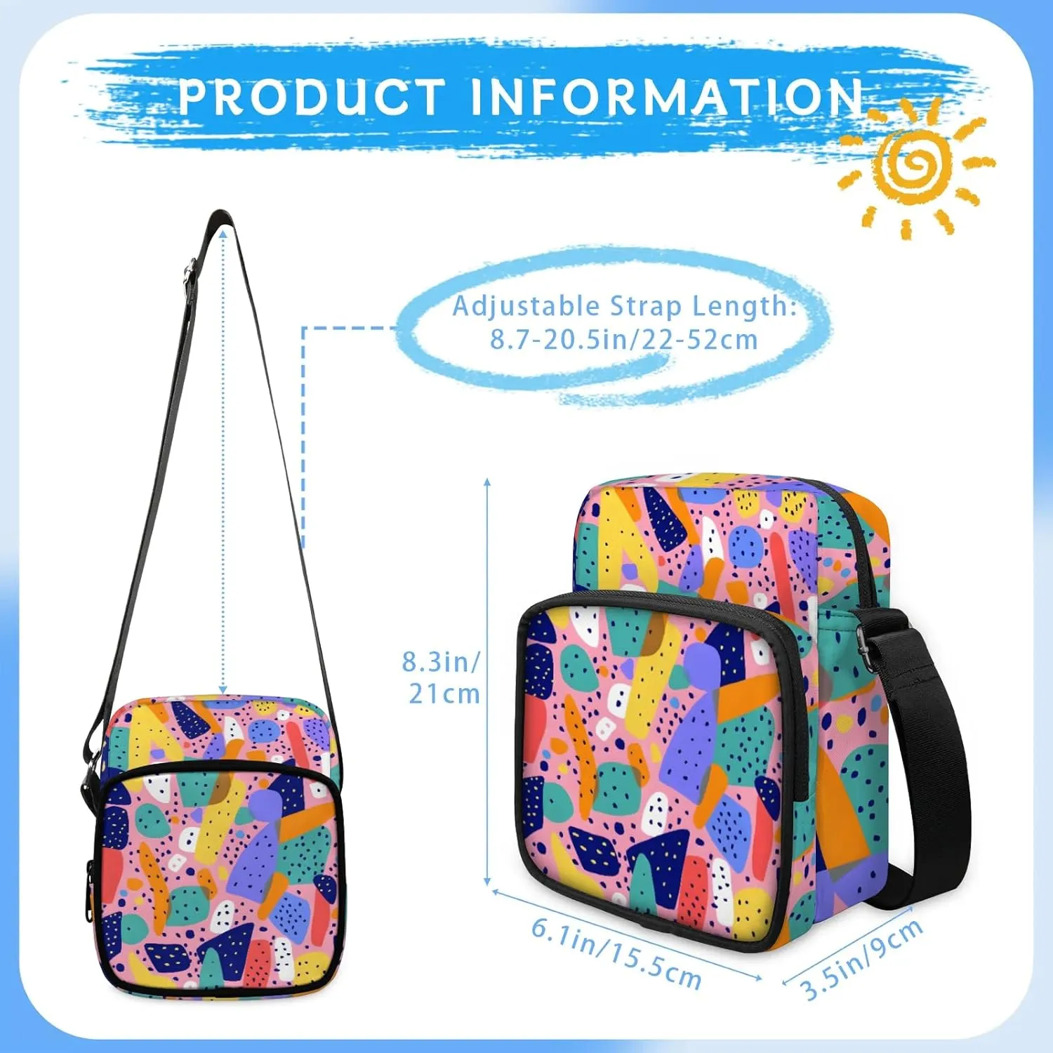 Crossbody Bag Small Sling Backpack Shoulder Bags Chest Pack Cross Body Daypack Basketball Belt Purses