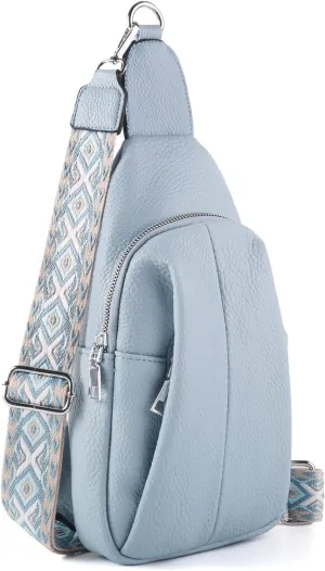 Crossbody Bags for Women,Sling Bag for Women,Fanny Packs Chest Bag for Work Travel Leather Sling Backpack
