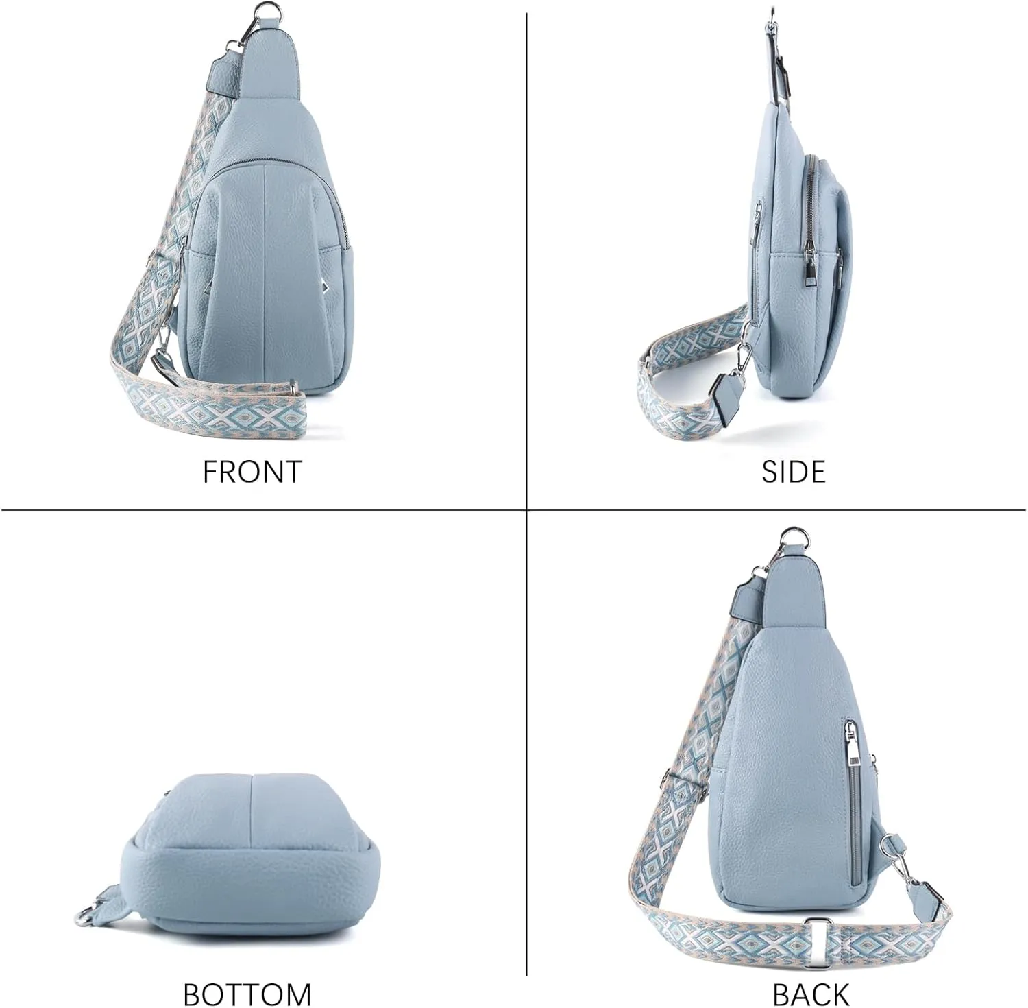 Crossbody Bags for Women,Sling Bag for Women,Fanny Packs Chest Bag for Work Travel Leather Sling Backpack