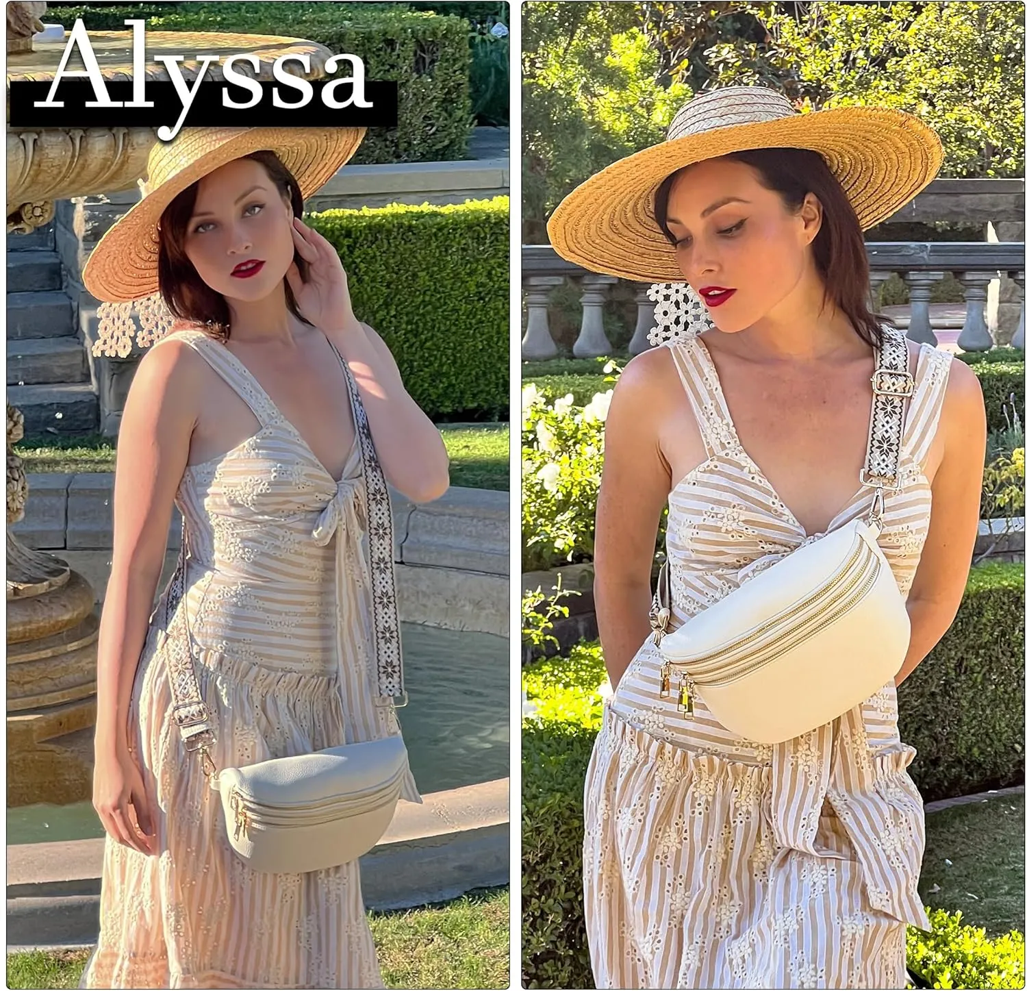 Crossbody Sling Bag Purse for Women, Alyssa Sling Purse Large Fanny Pack Crossbody Bags for Women Trendy Chest Bags