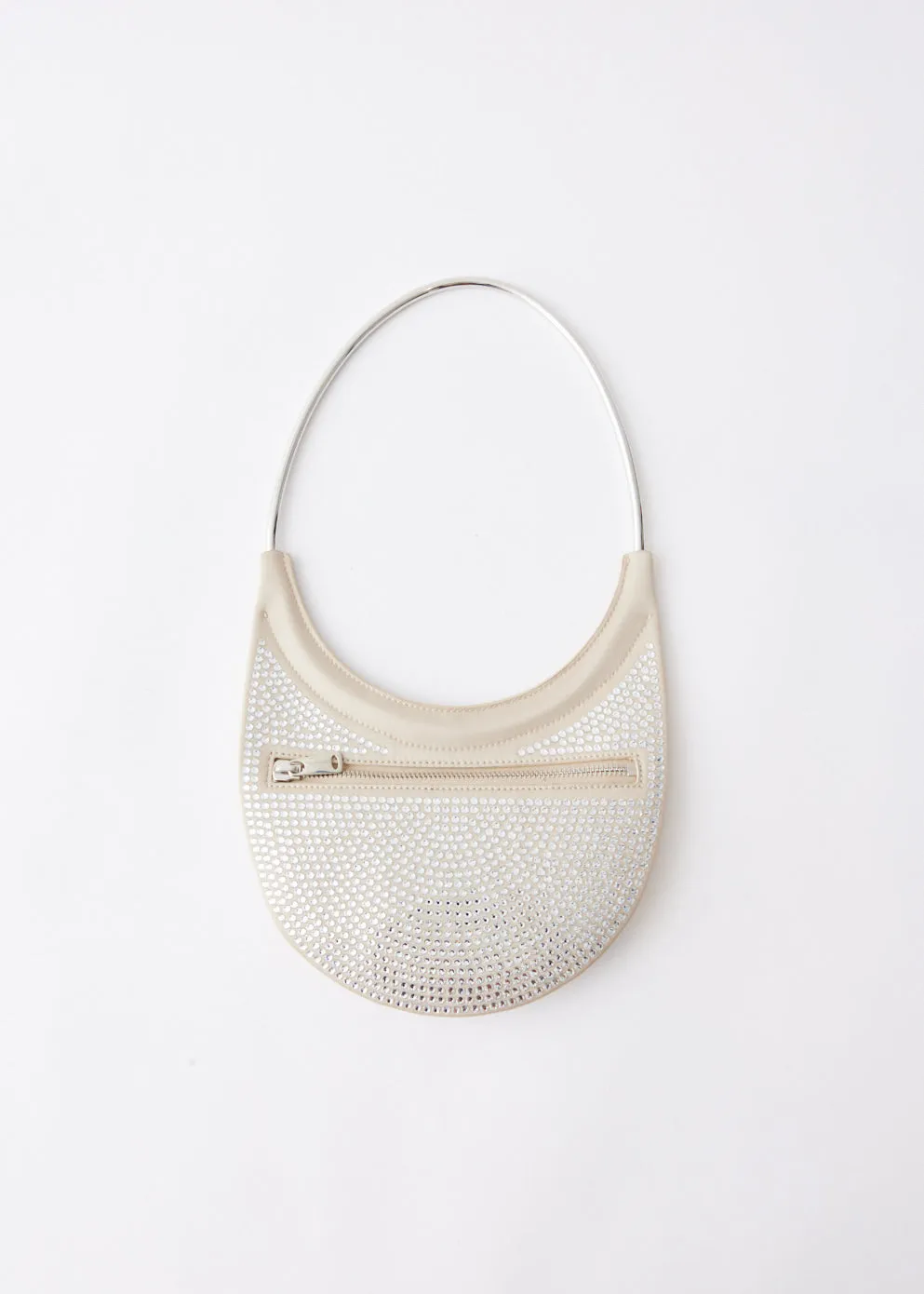 Crystal-Embellished Ring Swipe Bag