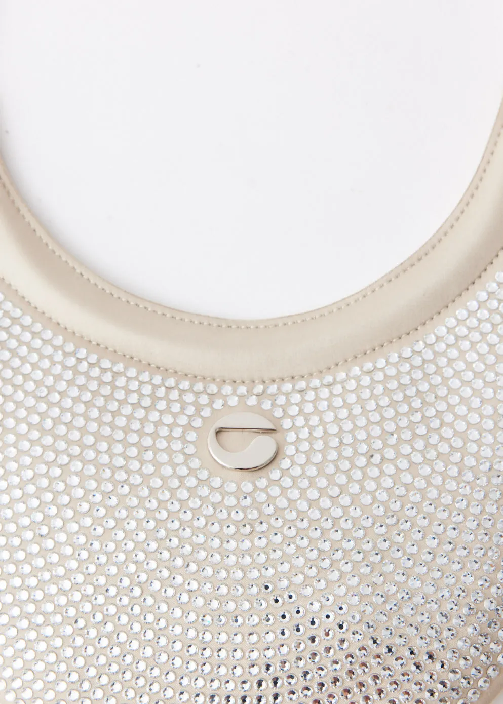 Crystal-Embellished Ring Swipe Bag