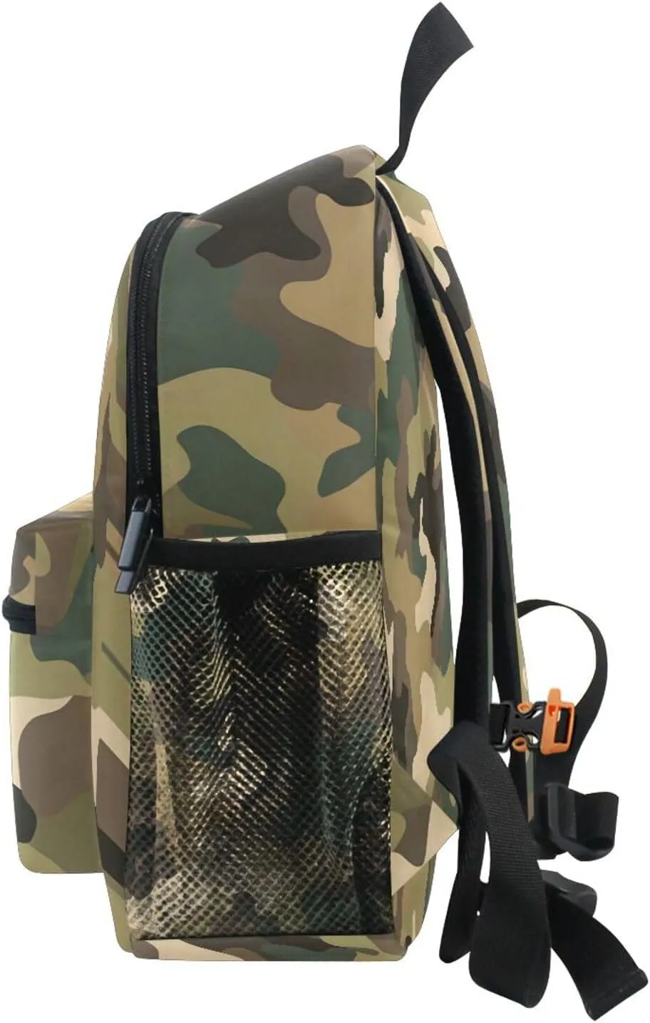 Custom Classic Camo Print Kids Backpack for Girls Boys, Caouflage Pattern Toddler Casual Daypack Backpacks, Personalized with Kid's Name Preschool School Bag, Children Travel Bookbag with Chest Strap