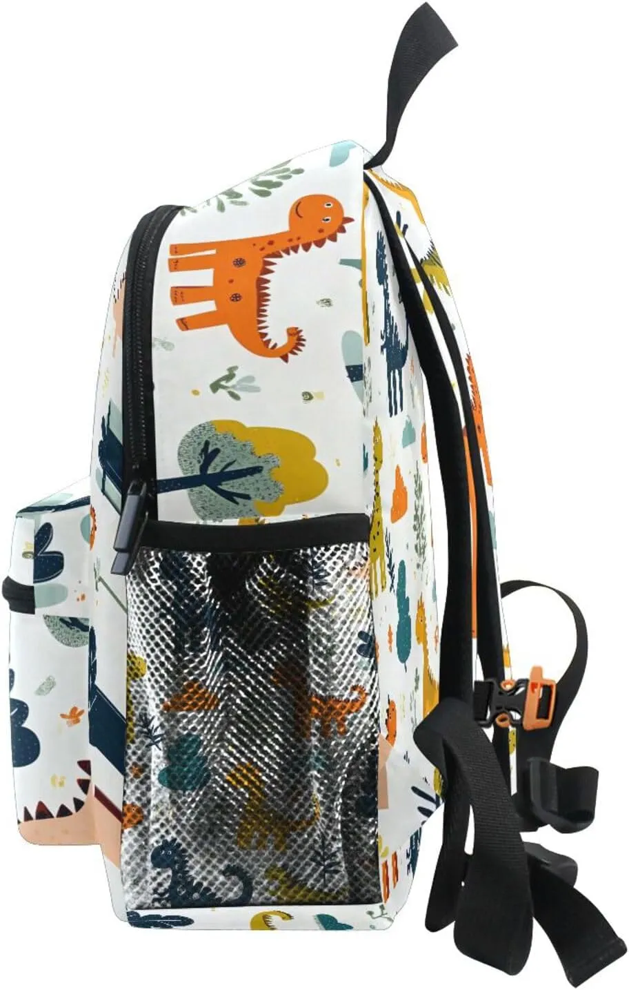 Custom Dinosaur Animal Tree Kids Backpack for Girls Boys, Colorful Dino Toddler Casual Daypack Backpacks, Personalized with Kid's Name Preschool School Bag, Children Travel Bookbag with Chest Strap