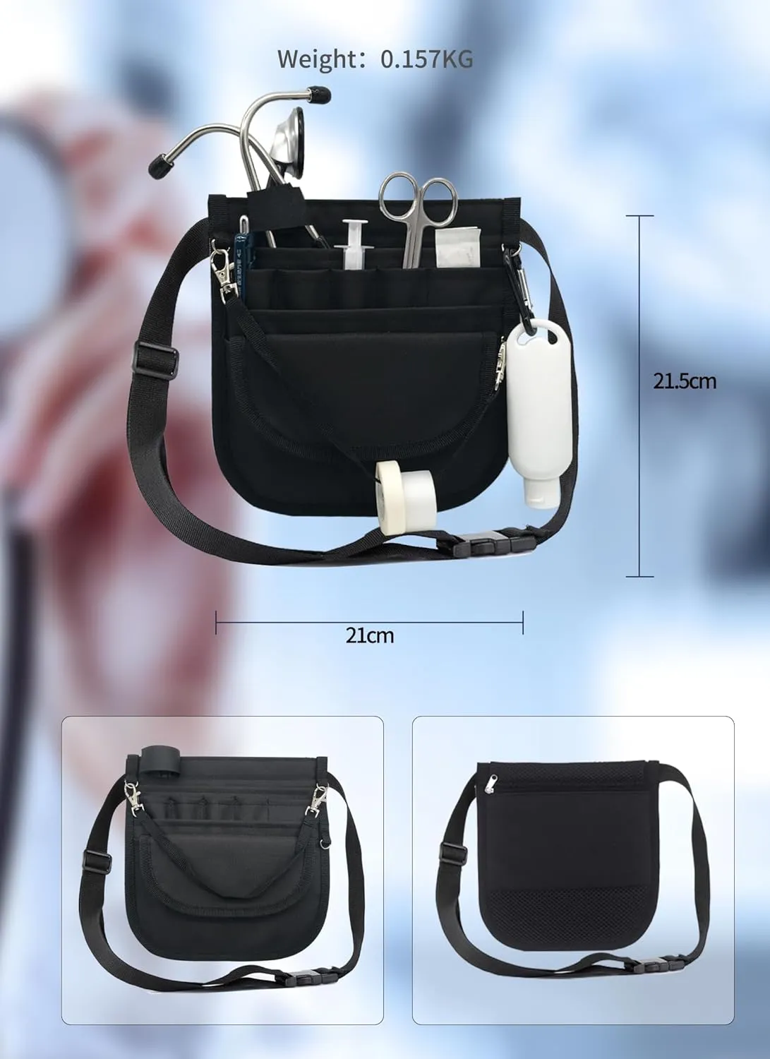 Customizable Nurse Fanny Pack, Personalised Tool Bag for Women & Men, Multi Compartment Medical Pack for Emergency Nursing Supplies
