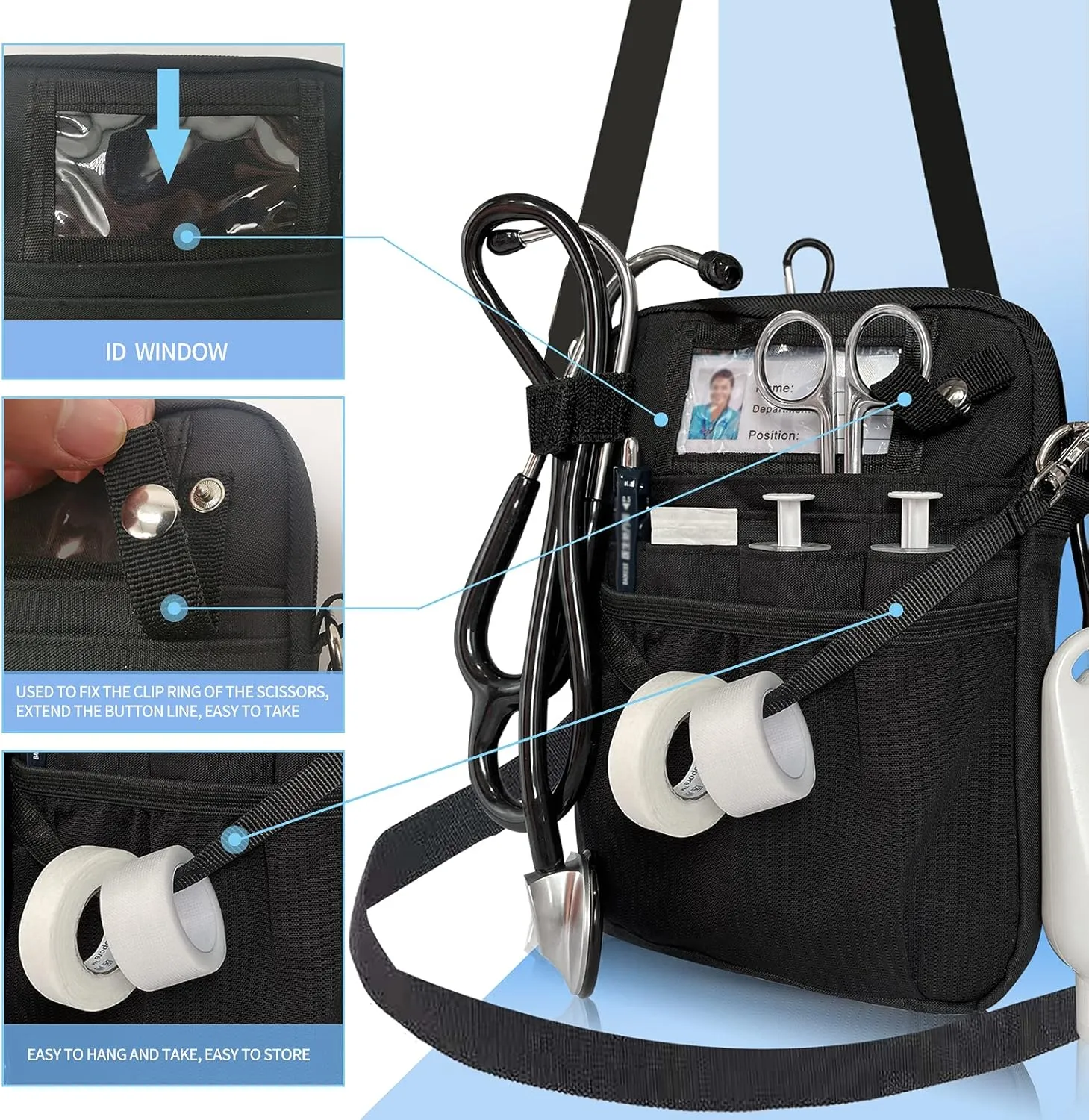 Customizable Nurse Fanny Pack Personalised Tool Bag,for Women Men Nursing Fanny Pack for Nurses with Multi Compartment Medical Pack for Emergency Nursing Supplies…