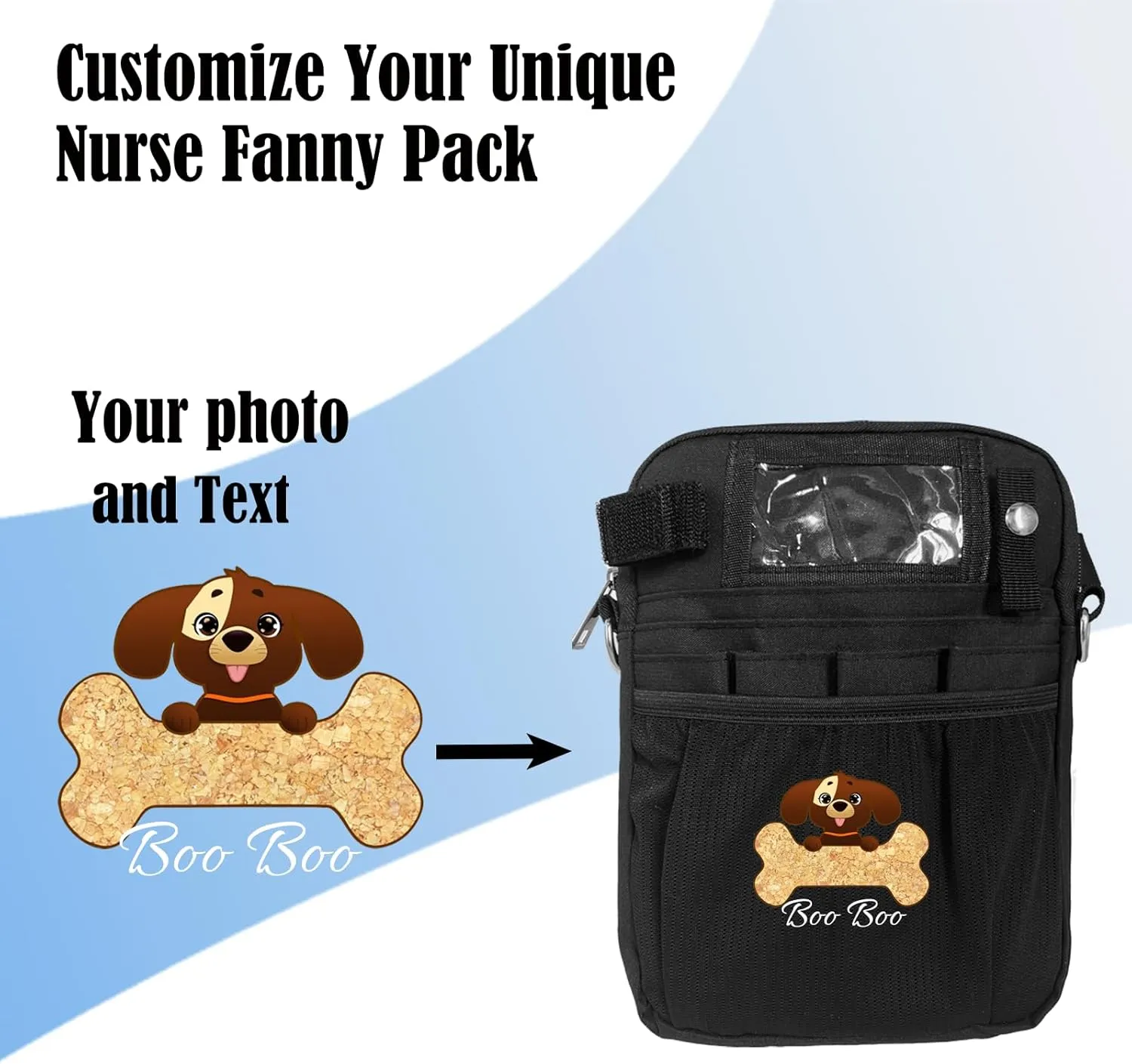 Customizable Nurse Fanny Pack Personalised Tool Bag,for Women Men Nursing Fanny Pack for Nurses with Multi Compartment Medical Pack for Emergency Nursing Supplies…