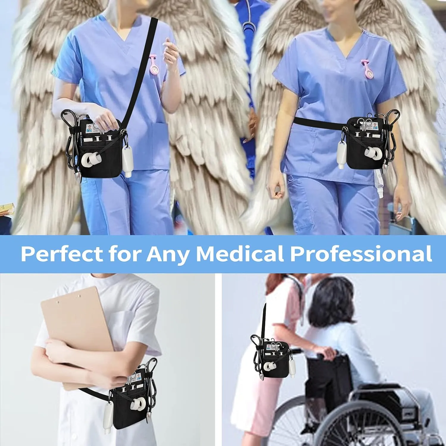 Customizable Nurse Fanny Pack Personalised Tool Bag,for Women Men Nursing Fanny Pack for Nurses with Multi Compartment Medical Pack for Emergency Nursing Supplies…