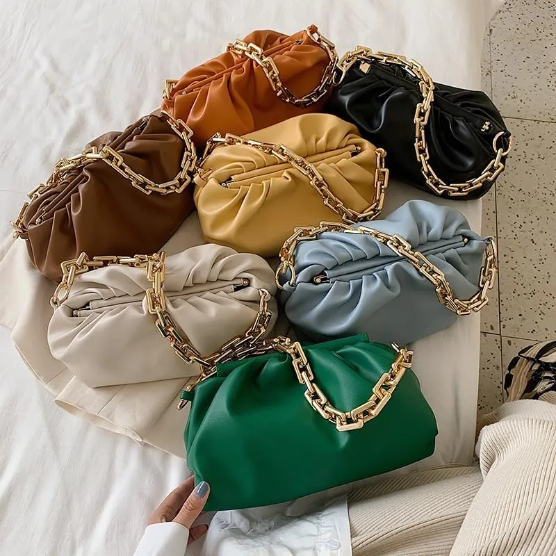 Cute Crossbody Handbag for Women, Crossbody Bag Kawaii Puffy Shoulder Handbags Fashion Puff Sling Purse Shoulder Bag (green)