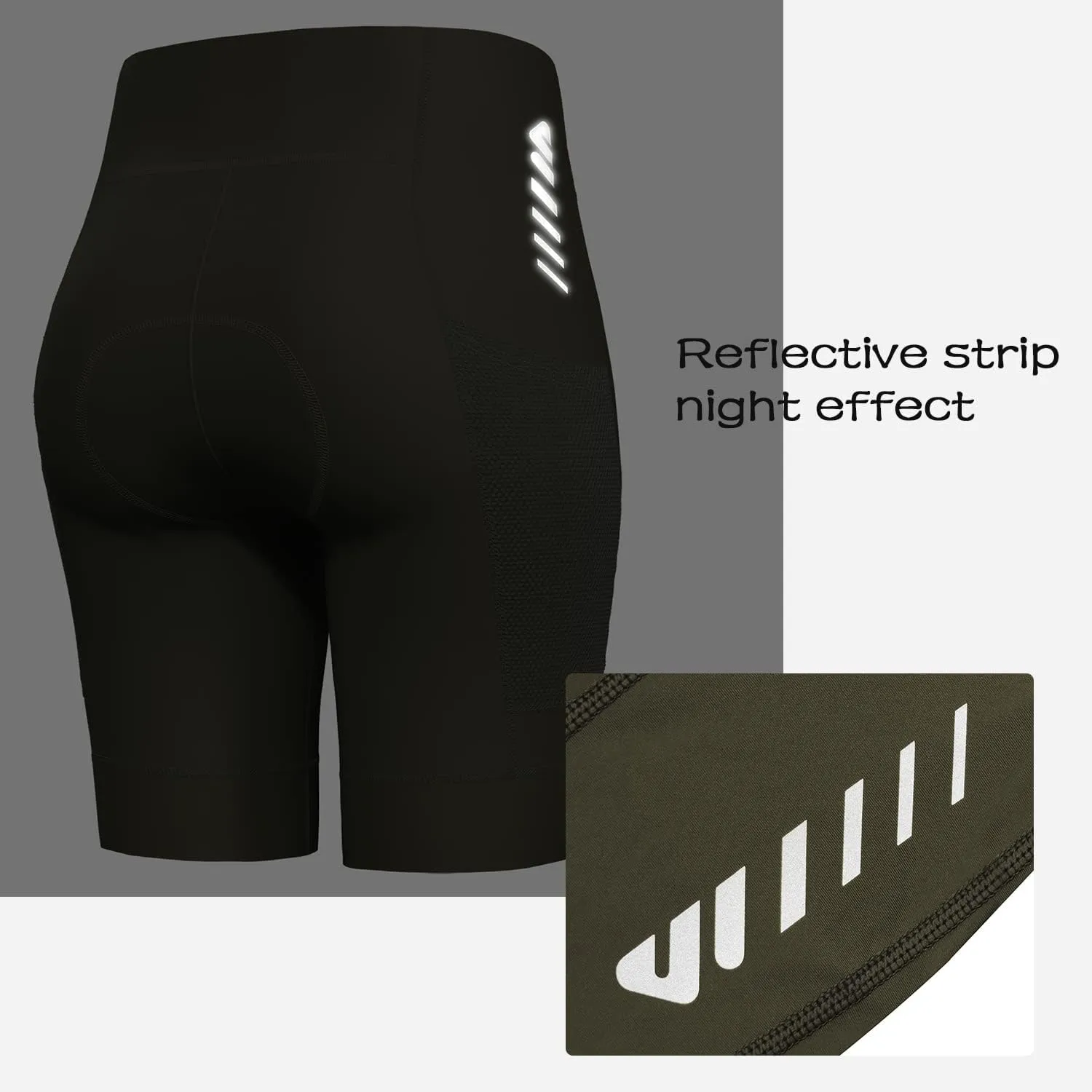 Cycling Shorts Women Padded Bike Shorts Womens with Padding 3D Gel Pad Bicycle Biking Cargo High Waist Ergonomic