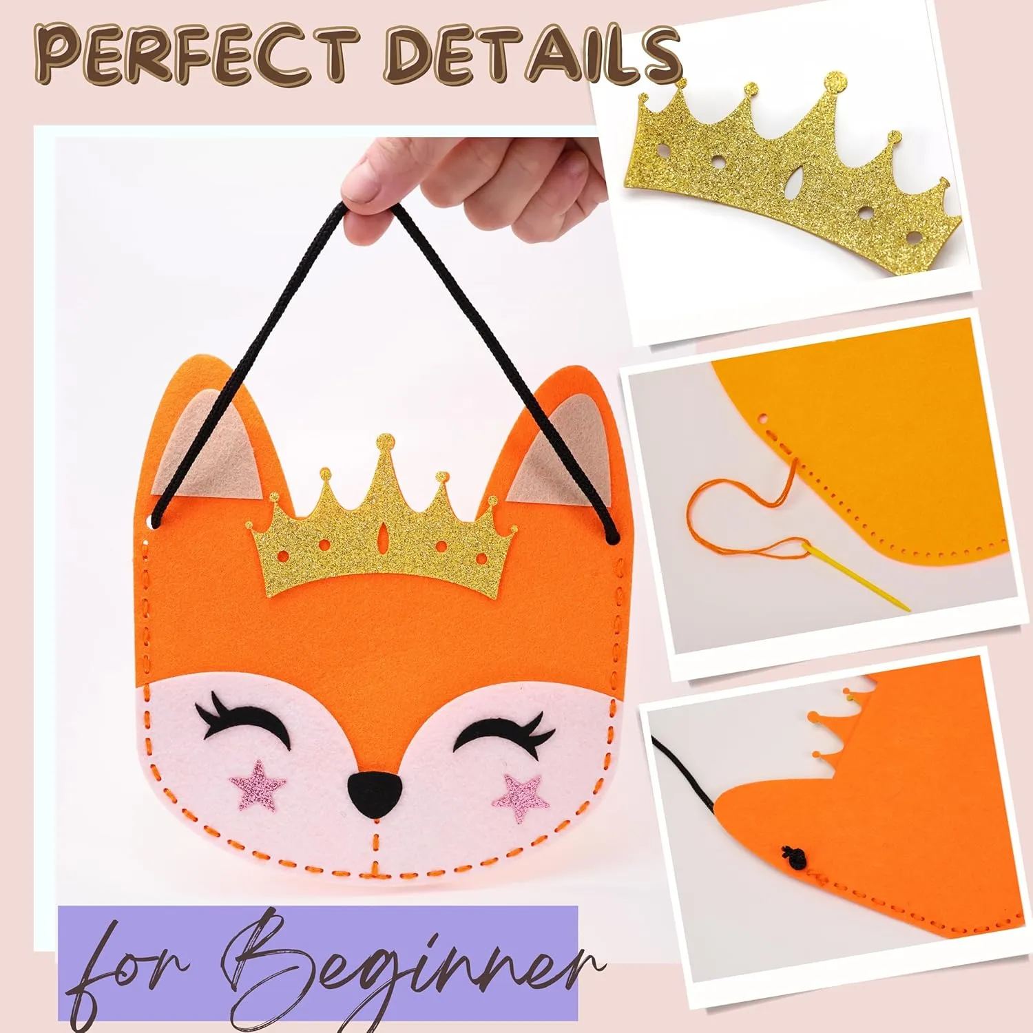 Cymbana Sewing Kit for Kids, Animal Unicorn Sewing Bags, Beginners Learn to Sew Crafts, Party Gifts for Girls Age 6 7 8 9 10