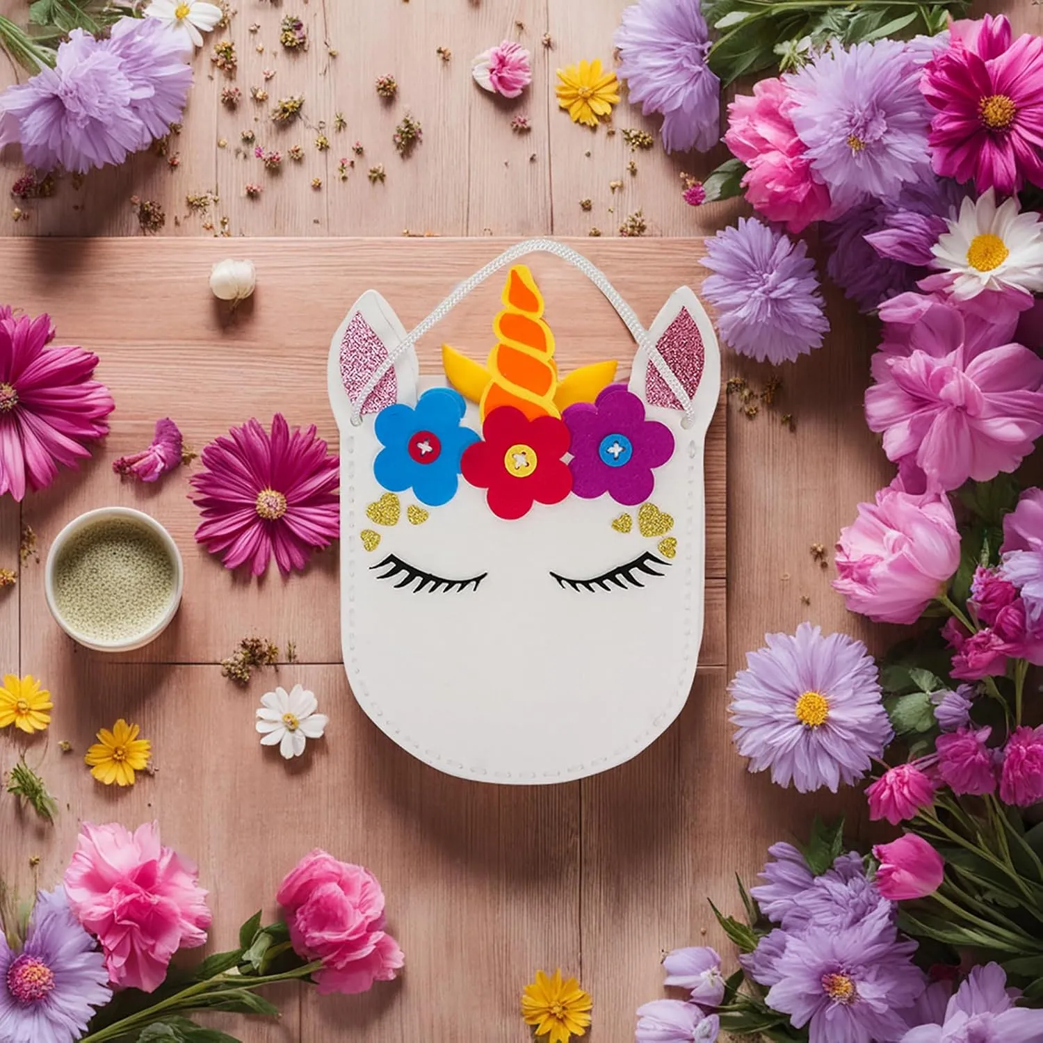 Cymbana Sewing Kit for Kids, Animal Unicorn Sewing Bags, Beginners Learn to Sew Crafts, Party Gifts for Girls Age 6 7 8 9 10