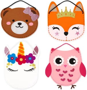 Cymbana Sewing Kit for Kids, Animal Unicorn Sewing Bags, Beginners Learn to Sew Crafts, Party Gifts for Girls Age 6 7 8 9 10