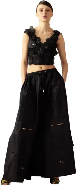 Cynthia Rowley Elle Embellished Heart Top (US, Alpha, Small, Regular, Regular, Black)