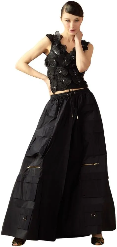Cynthia Rowley Elle Embellished Heart Top (US, Alpha, Small, Regular, Regular, Black)