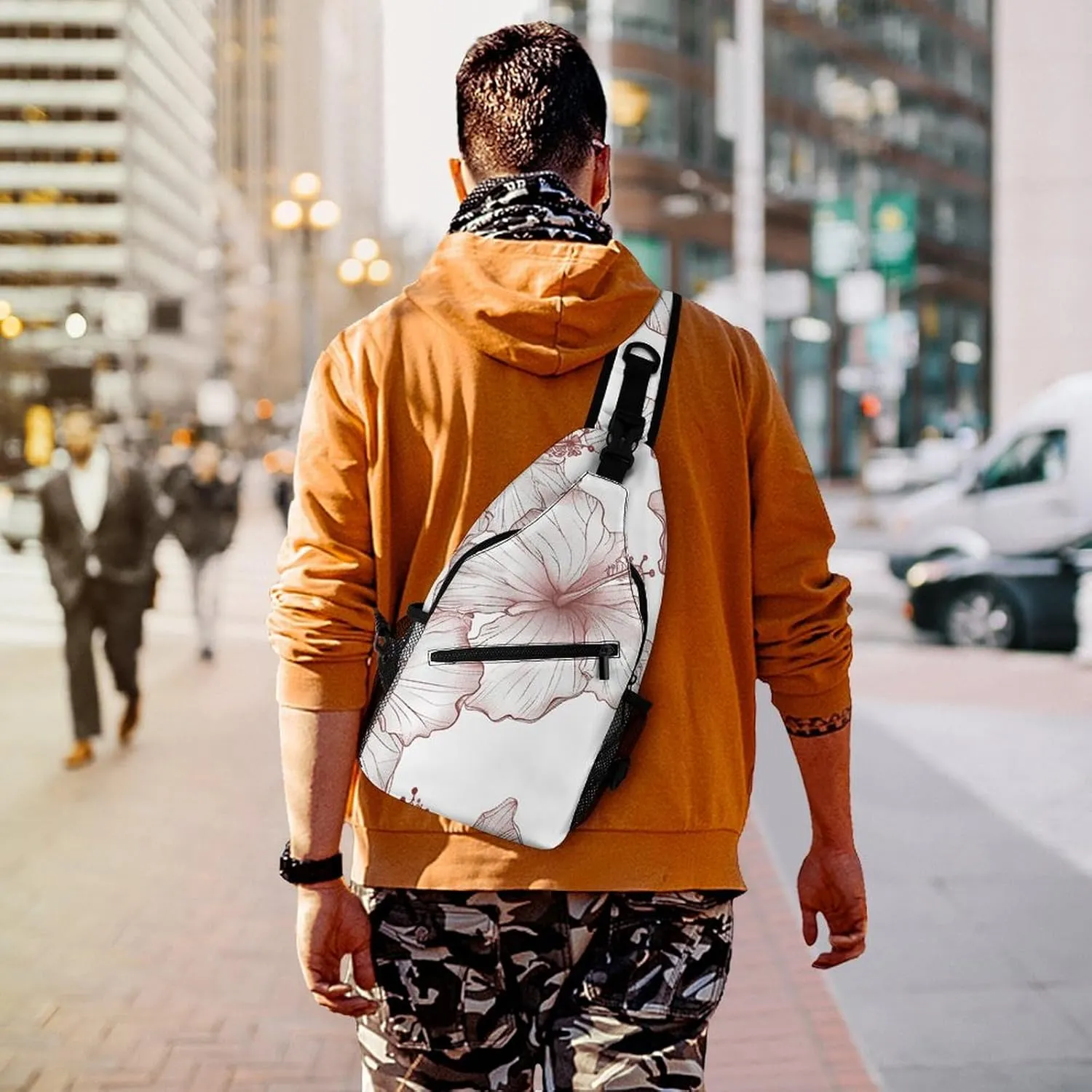 Dachshund And Piano Crossbody Bag, Sling Bag, Sling Backpack, Belt Bags for Travel Outdoors Hiking