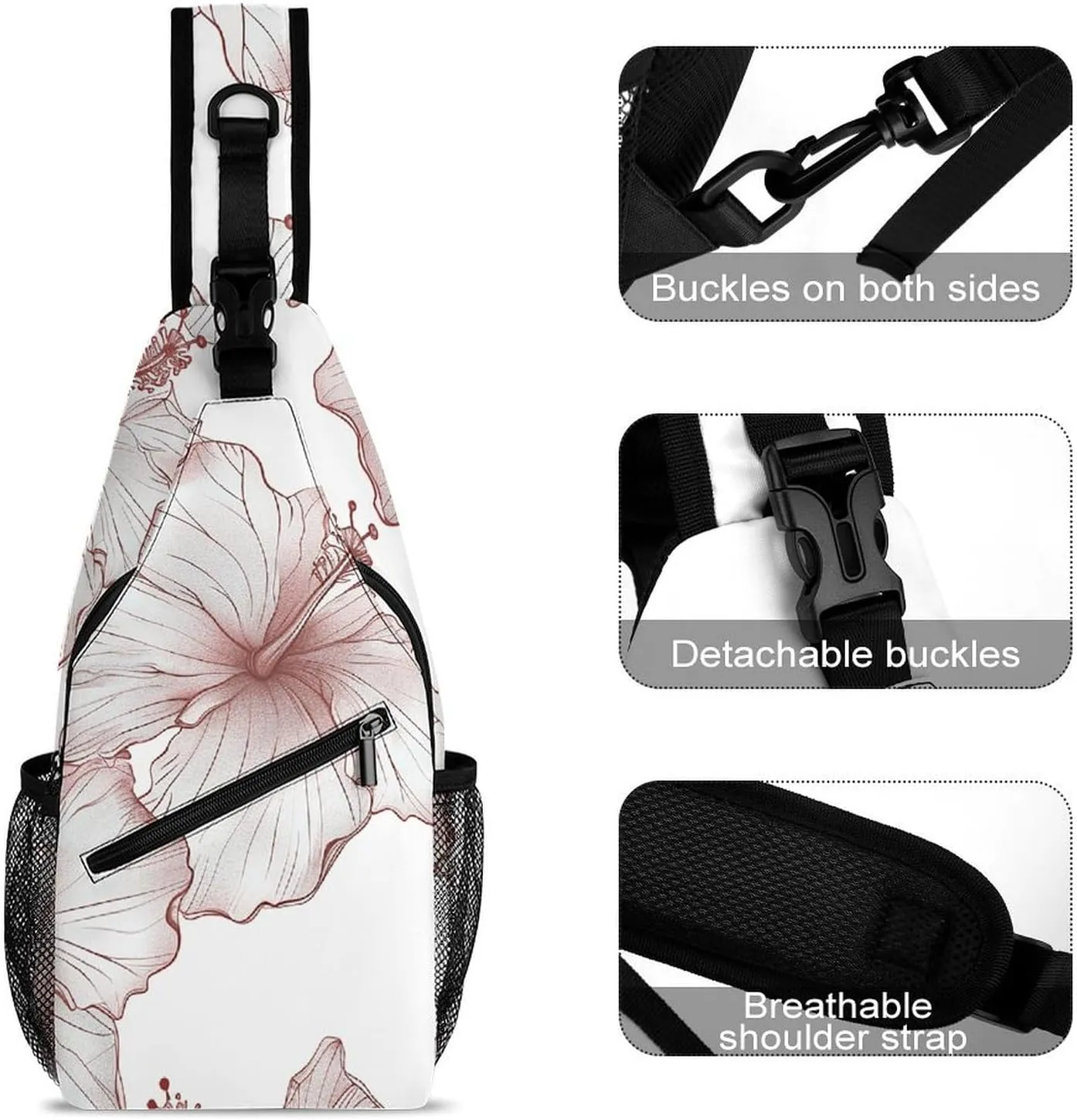 Dachshund And Piano Crossbody Bag, Sling Bag, Sling Backpack, Belt Bags for Travel Outdoors Hiking