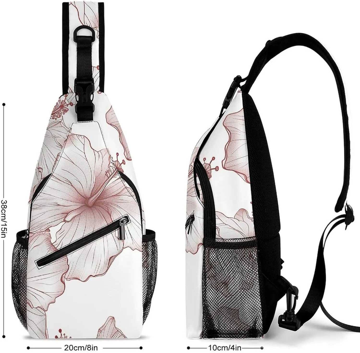 Dachshund And Piano Crossbody Bag, Sling Bag, Sling Backpack, Belt Bags for Travel Outdoors Hiking