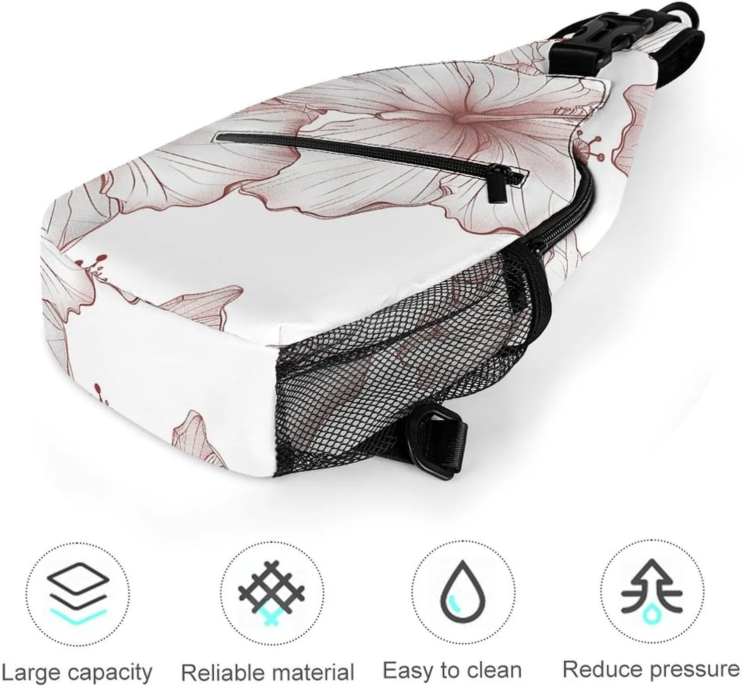 Dachshund And Piano Crossbody Bag, Sling Bag, Sling Backpack, Belt Bags for Travel Outdoors Hiking