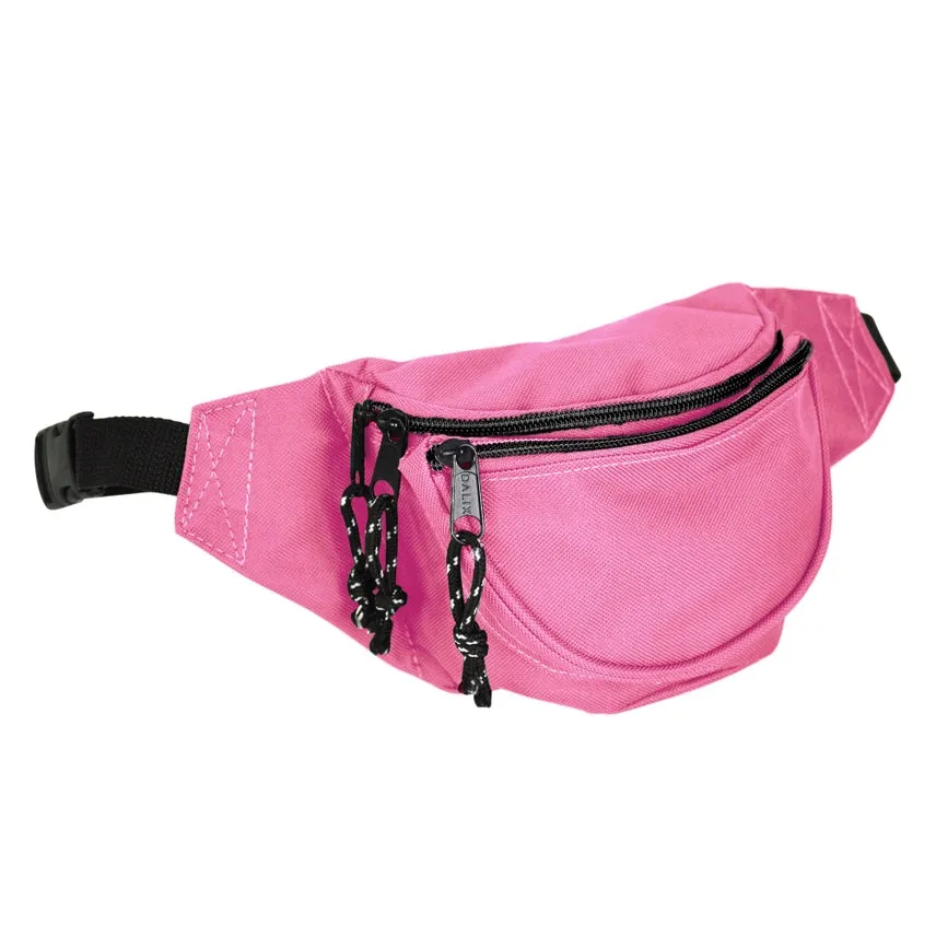 Dalix Fanny Pack with 3 Pockets Traveling Concealment Pouch