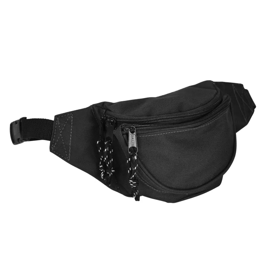 Dalix Fanny Pack with 3 Pockets Traveling Concealment Pouch