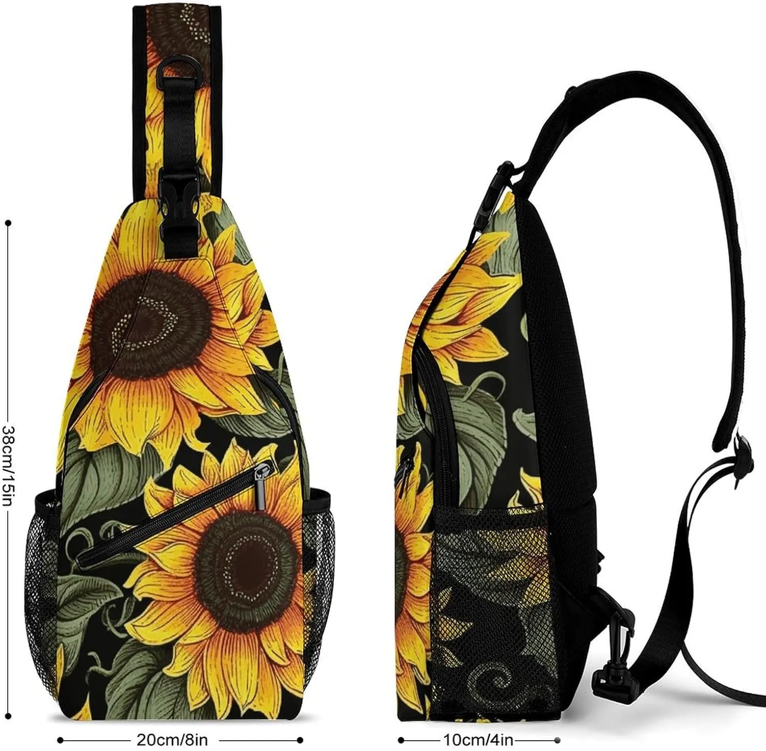 Dark And Light Colors Crossbody Bag, Sling Bag, Sling Backpack, Belt Bags for Travel Outdoors Hiking