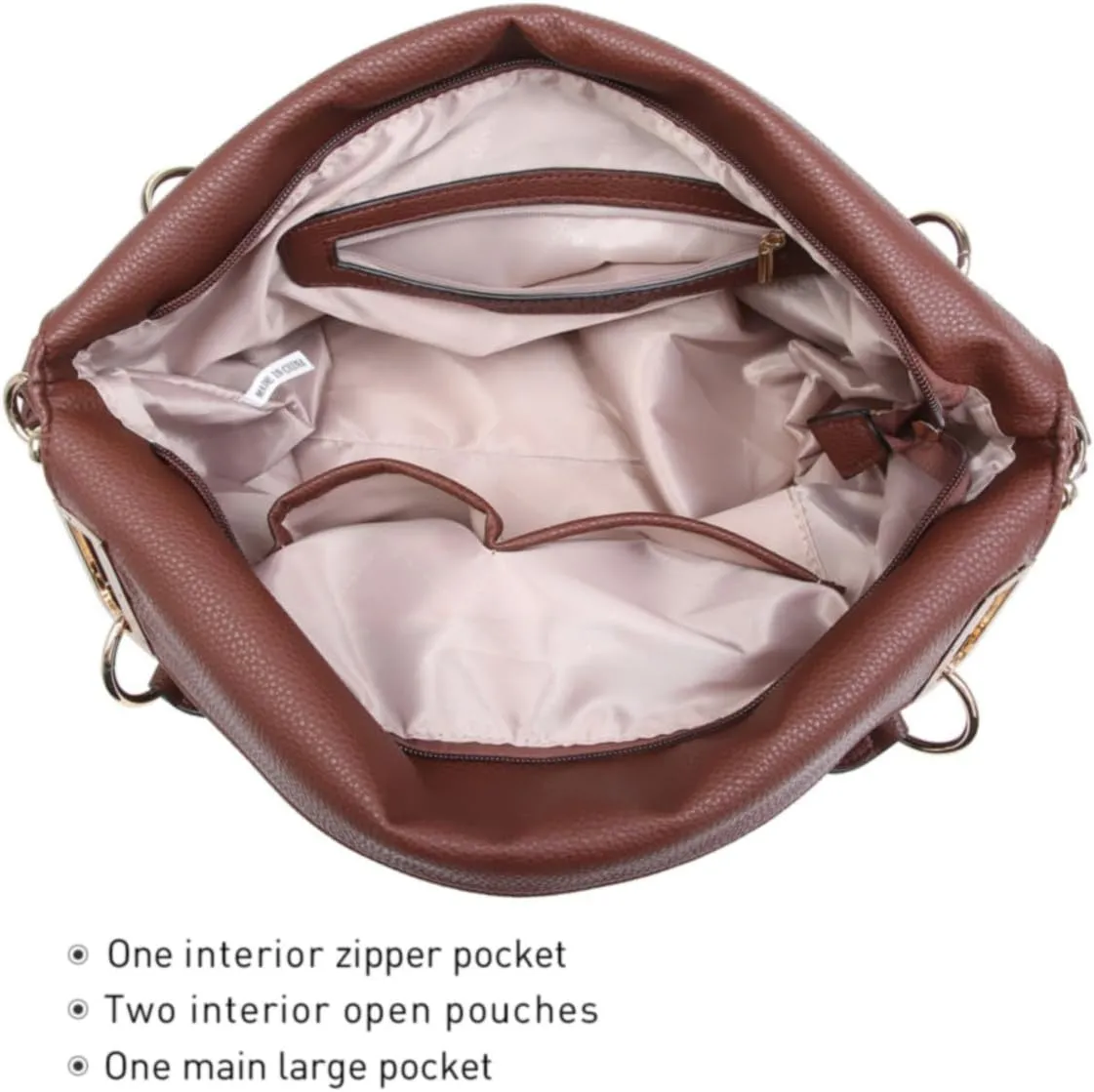 Dasein Purses for Women Vegan Leather Handbags Rhinestones Hobo Bags Tote Purse Shoulder Bag Ladies Handbag
