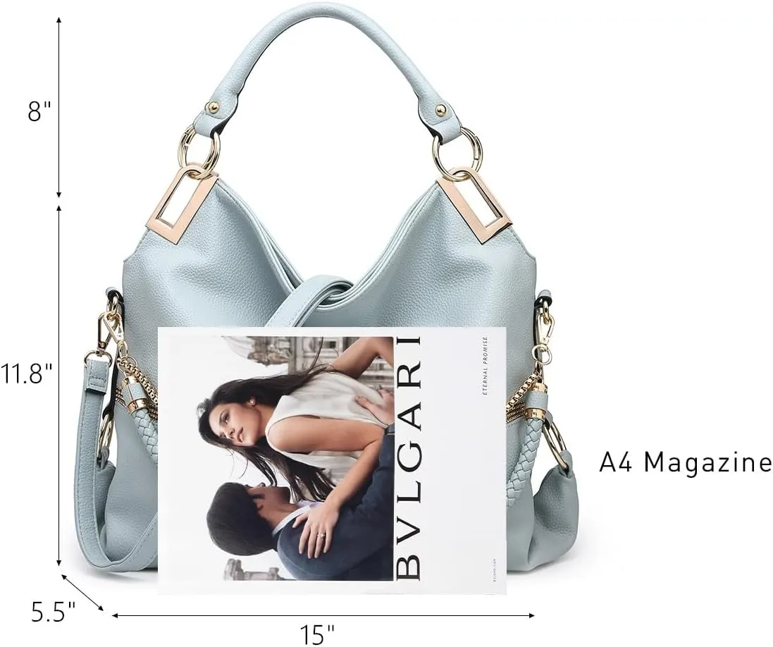 Dasein Purses for Women Vegan Leather Handbags Rhinestones Hobo Bags Tote Purse Shoulder Bag Ladies Handbag