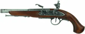 Denix Left Handed English Flintlock Pistol, Gray