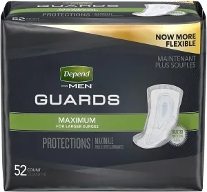 Depend Men Guards Maximum Absorbency - 52 Ea, Pack of 3