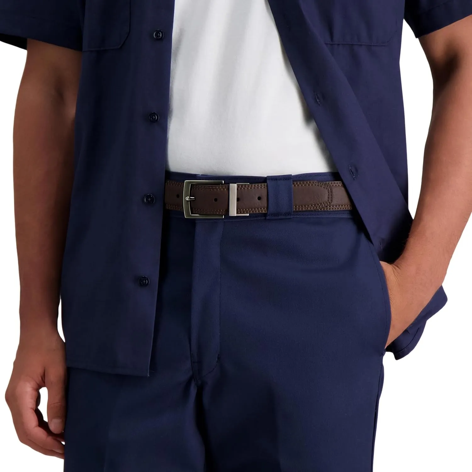 Dickies Men's Two-in-One Reversible Casual Belt
